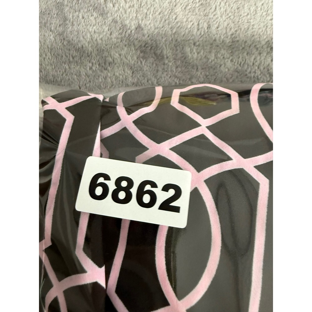 Jude Connally Black and Pink Geometric Puff-Sleeve Midi Dress - Picture 9 of 9